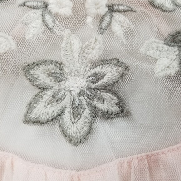 Hollister Babydoll Layered Tank Top Womens M Pink Embroidered Sleeveless Top - Picture 7 of 16